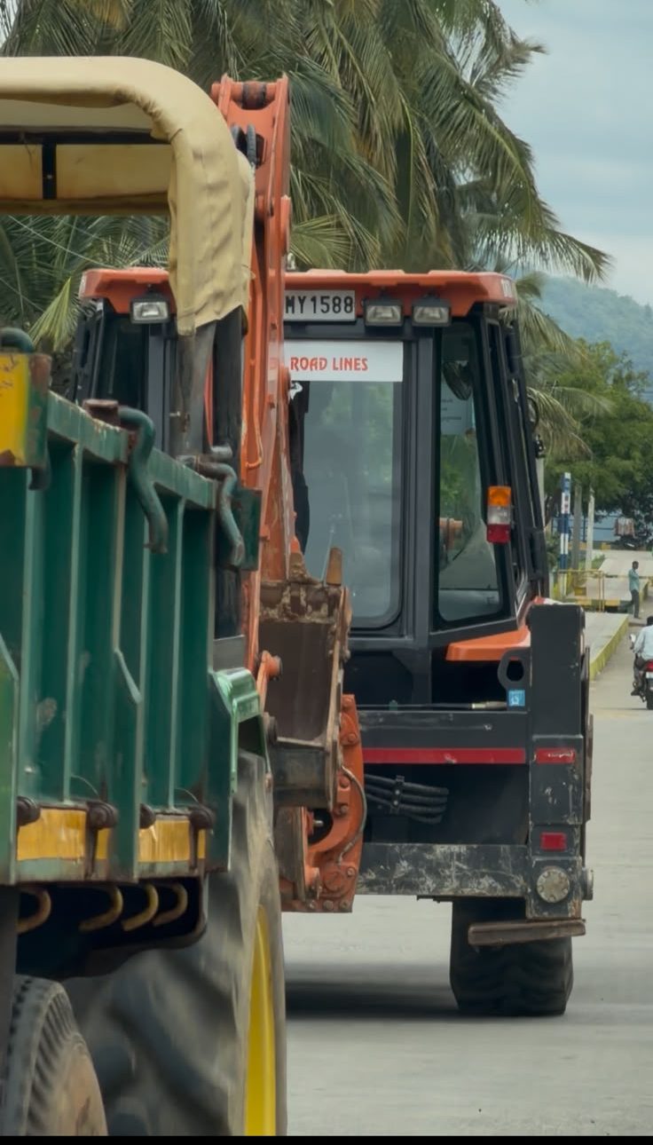Royal Mahaveer Road Lines equipment on the move
